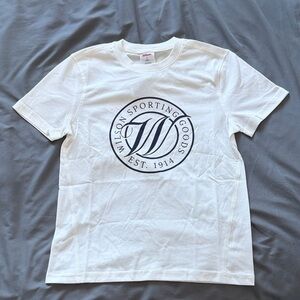 Wilson White Tee with Black Sporting Logo